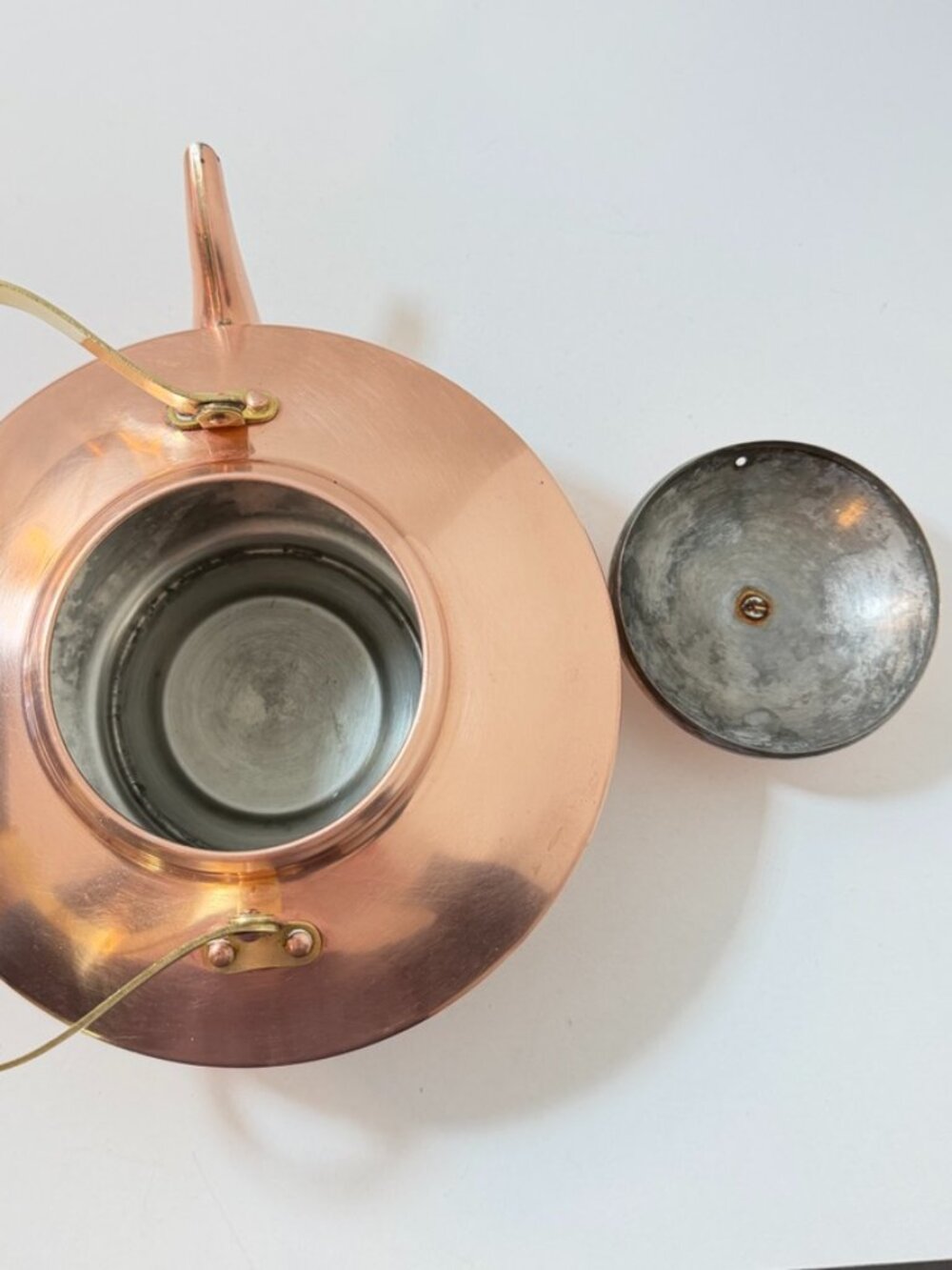 Vintage Douro B&M Copper Kettle w/ Brass & Plastic Handle Small/ 6 cups Portugal - Picture 11 of 16